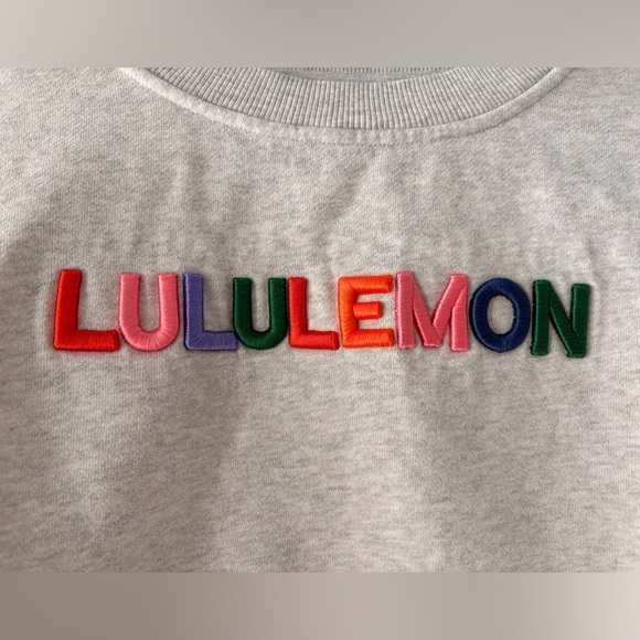 lululemon athletica Perfectly Oversized Crewneck Sweatshirt with Multicolor Logo - Picture 2 of 6